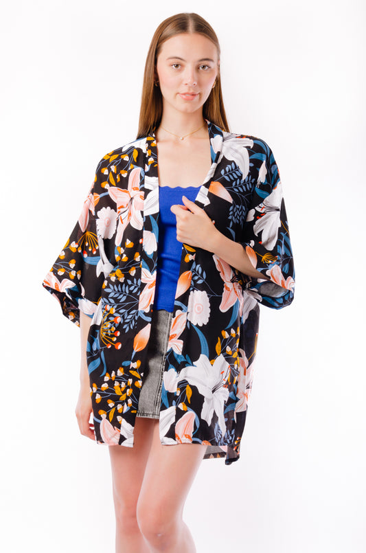 Lilies Kimono - BLK