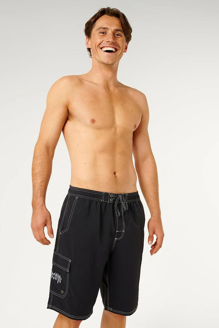 Liquid Trips Cargo Volley Boardshorts - BLK