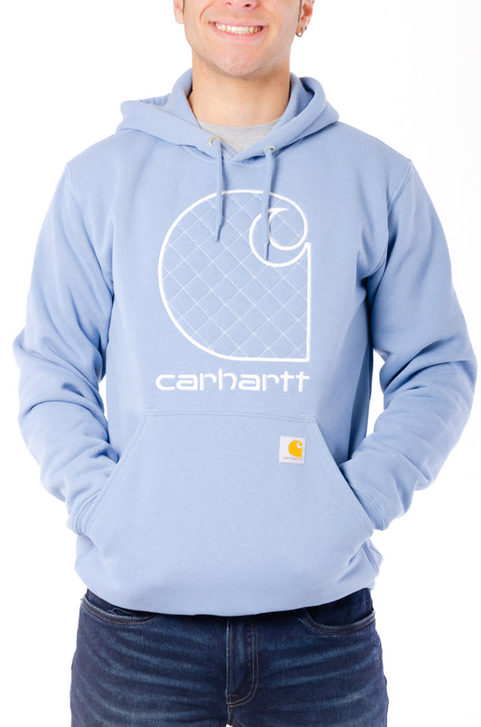 Loose Fit Embroidered C Graphic Hoodie - CRH