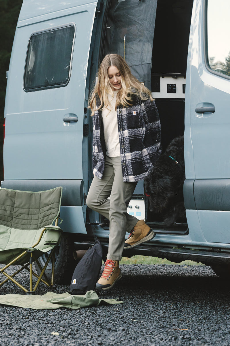 Loose Fit Fleece Coat - BLK