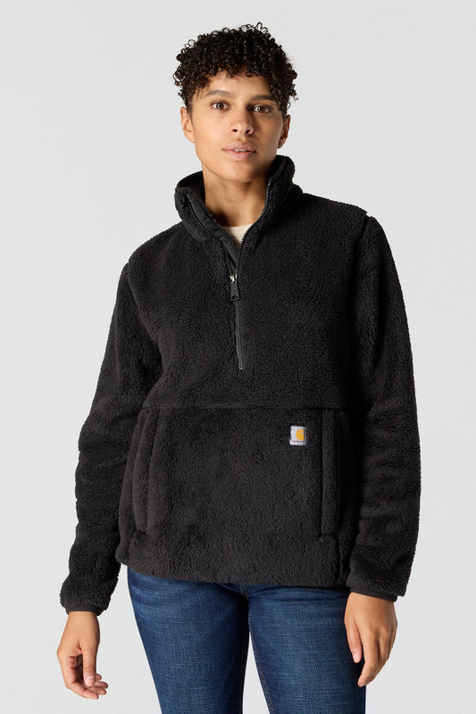 Loose Fit Fleece Pullover - BLK