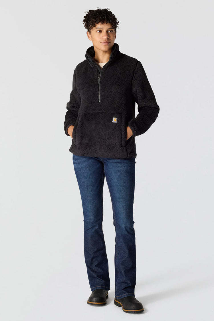 Loose Fit Fleece Pullover - BLK