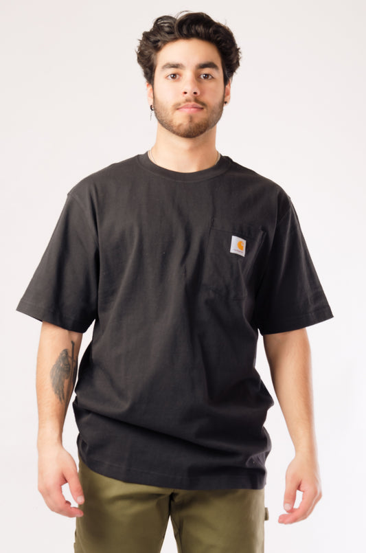 Loose Fit Heavyweight Pocket Tee - BLK