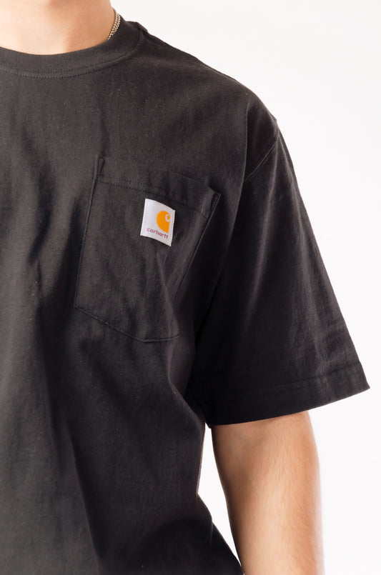 Loose Fit Heavyweight Pocket Tee - BLK
