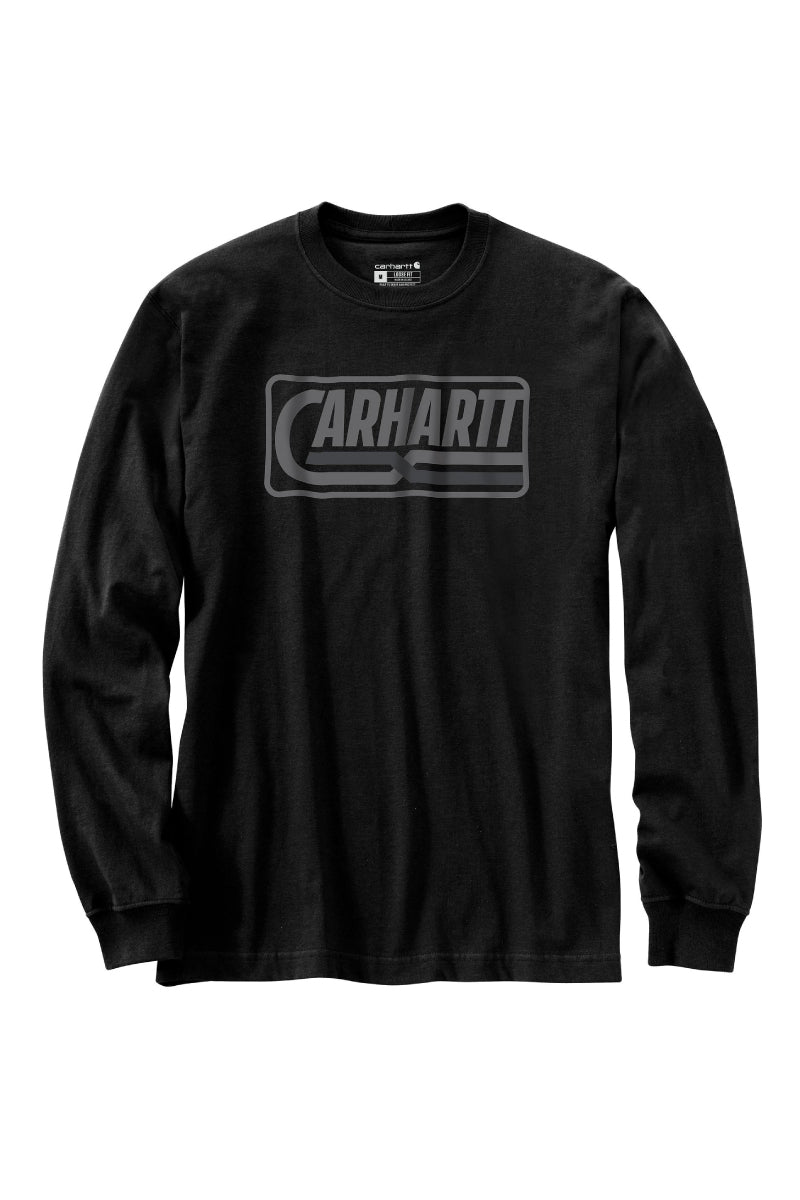 Loose Fit Logo Graphic Long Sleeve  - BLK