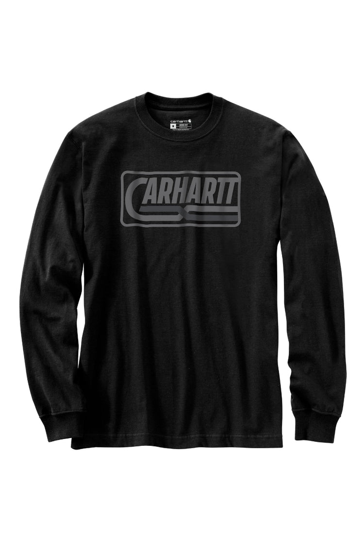 Loose Fit Logo Graphic Long Sleeve  - BLK