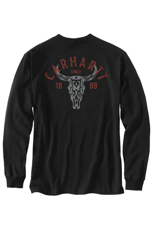 Loose Fit Longhorn Long Sleeve - BLK