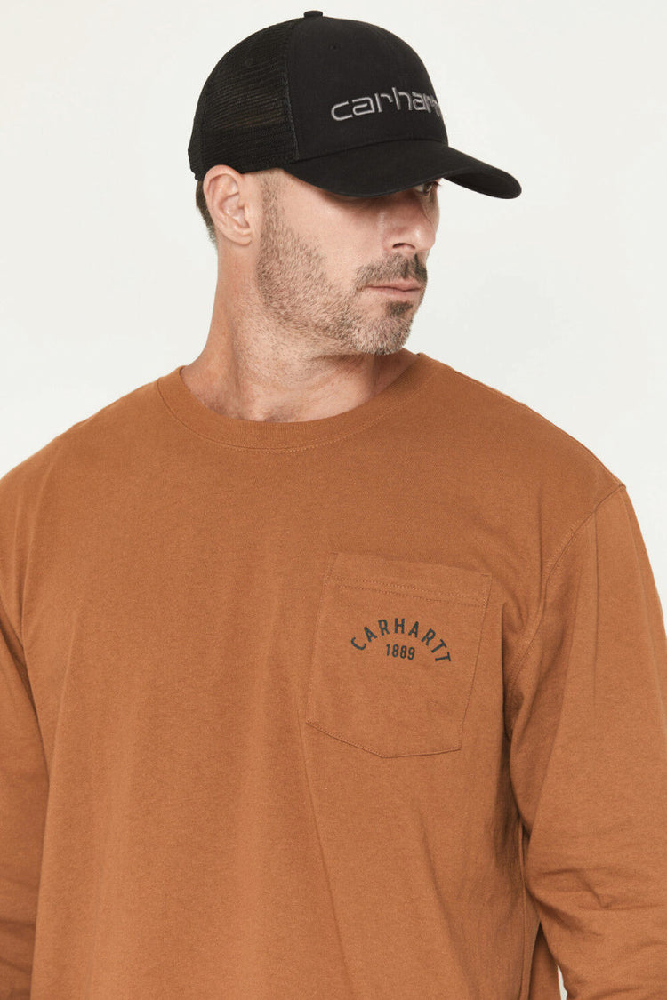 Loose Fit Longhorn Long Sleeve - Brown
