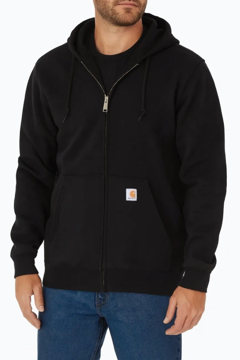 Loose Fit Midweight Full Zip Sweatshirt - BLK