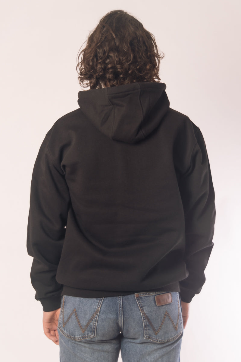 Loose Fit Midweight Full Zip Sweatshirt - BLK