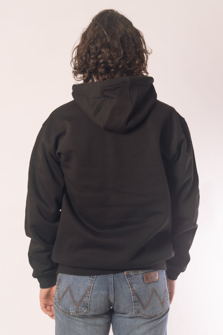 Loose Fit Midweight Full Zip Sweatshirt - BLK