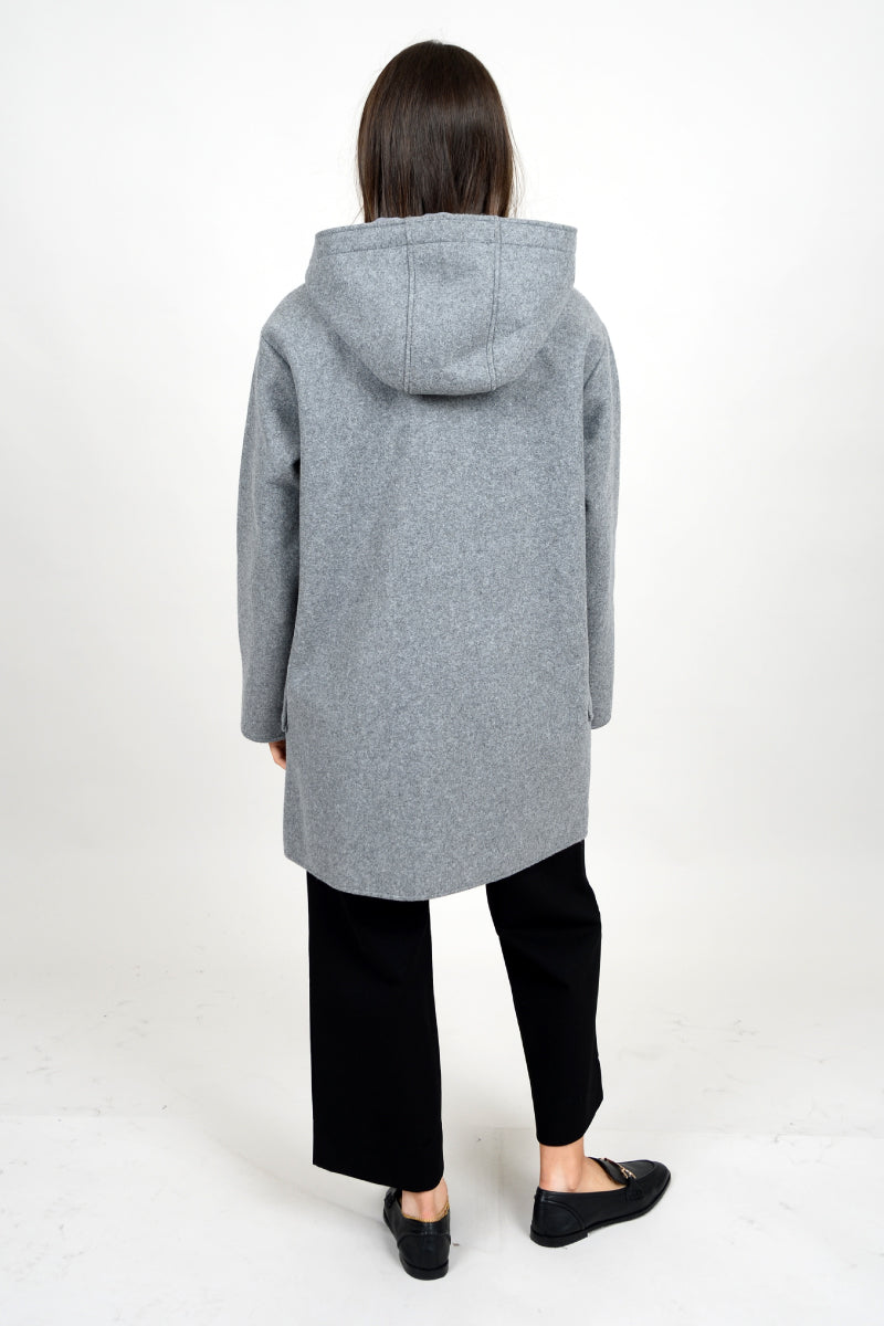 Lulu Melton Duffle Coat - GRY