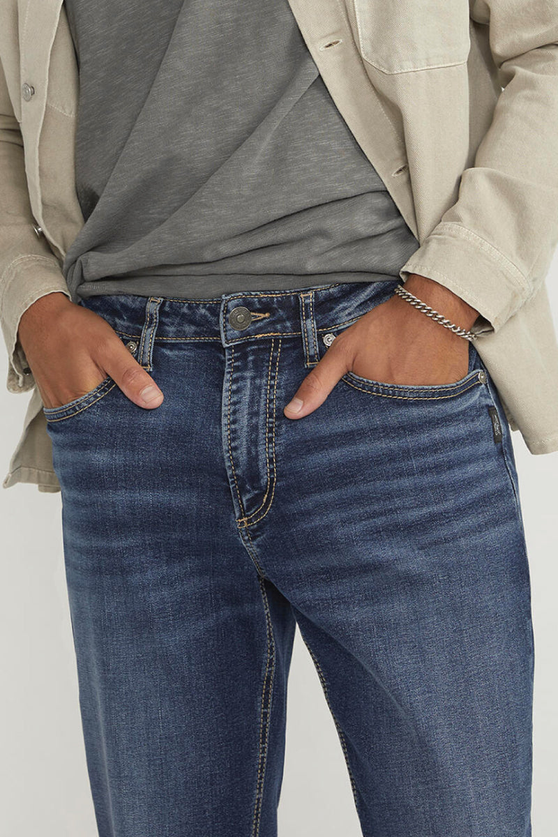 SILVER JEANS Men's Machray Straight Jeans