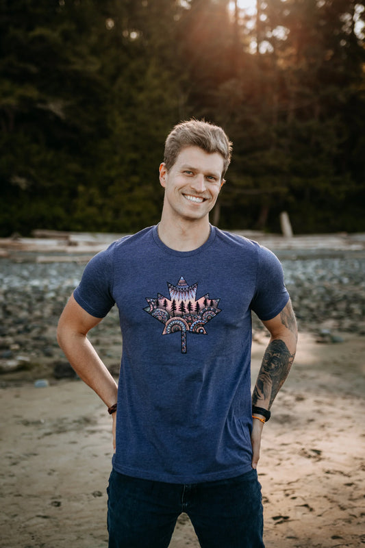Unisex Maple Leaf Tee - NVY