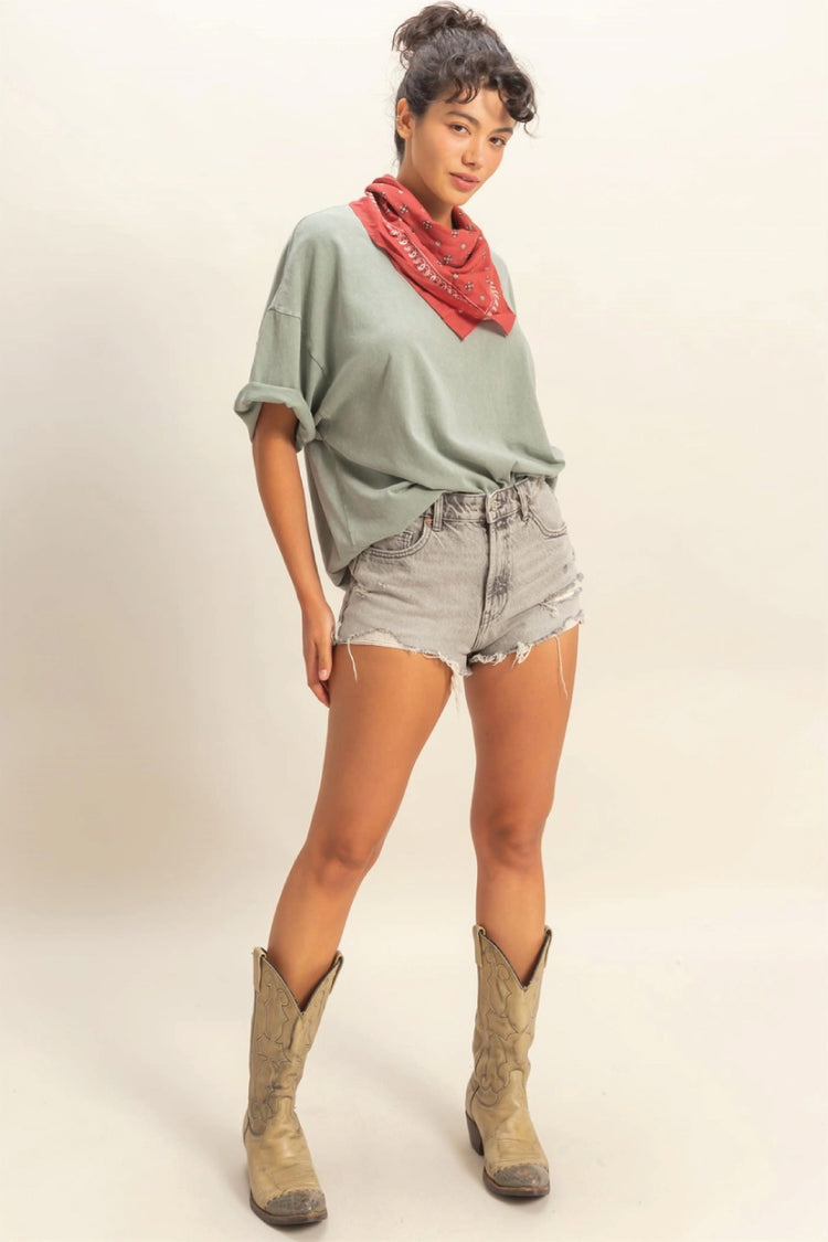 Mineral Wash Tee - SAG