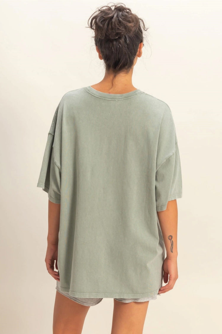 Mineral Wash Tee - SAG