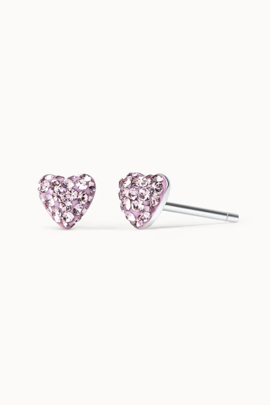 Mini Sparkle Heart Studs - LLC