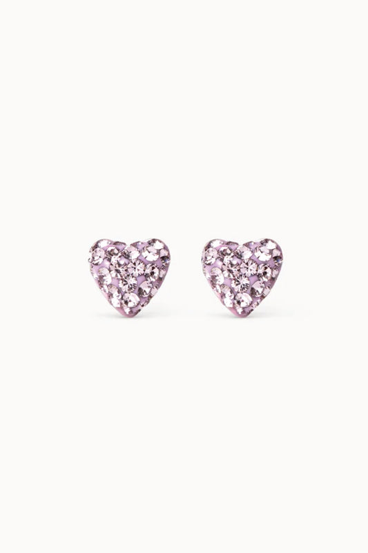 Mini Sparkle Heart Studs - LLC