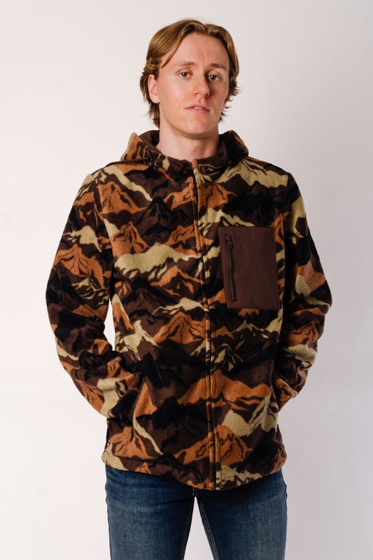 Mountain Zip-Up Polar - BRN