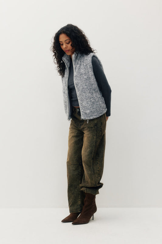 Murra Faux Fur Vest - GRY