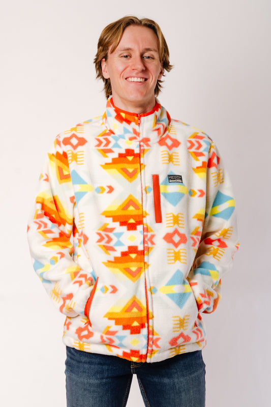 Navajo Zip Up Polar Fleece - MUL