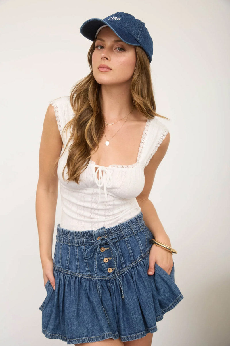 New Day Knit Top - WHT