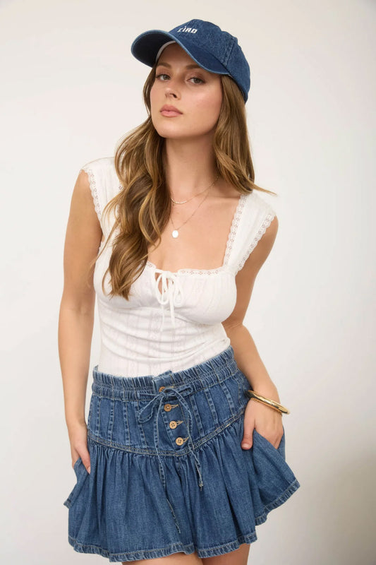 New Day Knit Top - WHT