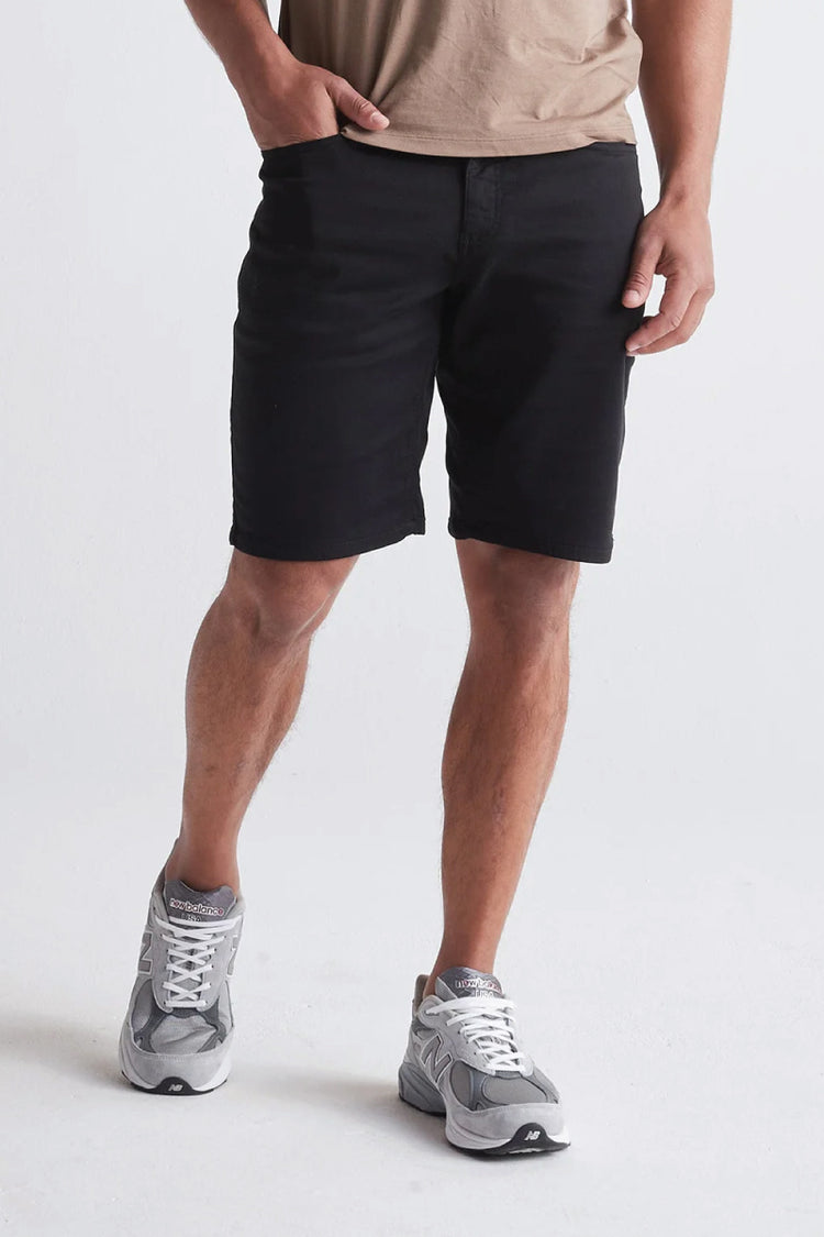 No Sweat Relaxed Denim Shorts - BLK