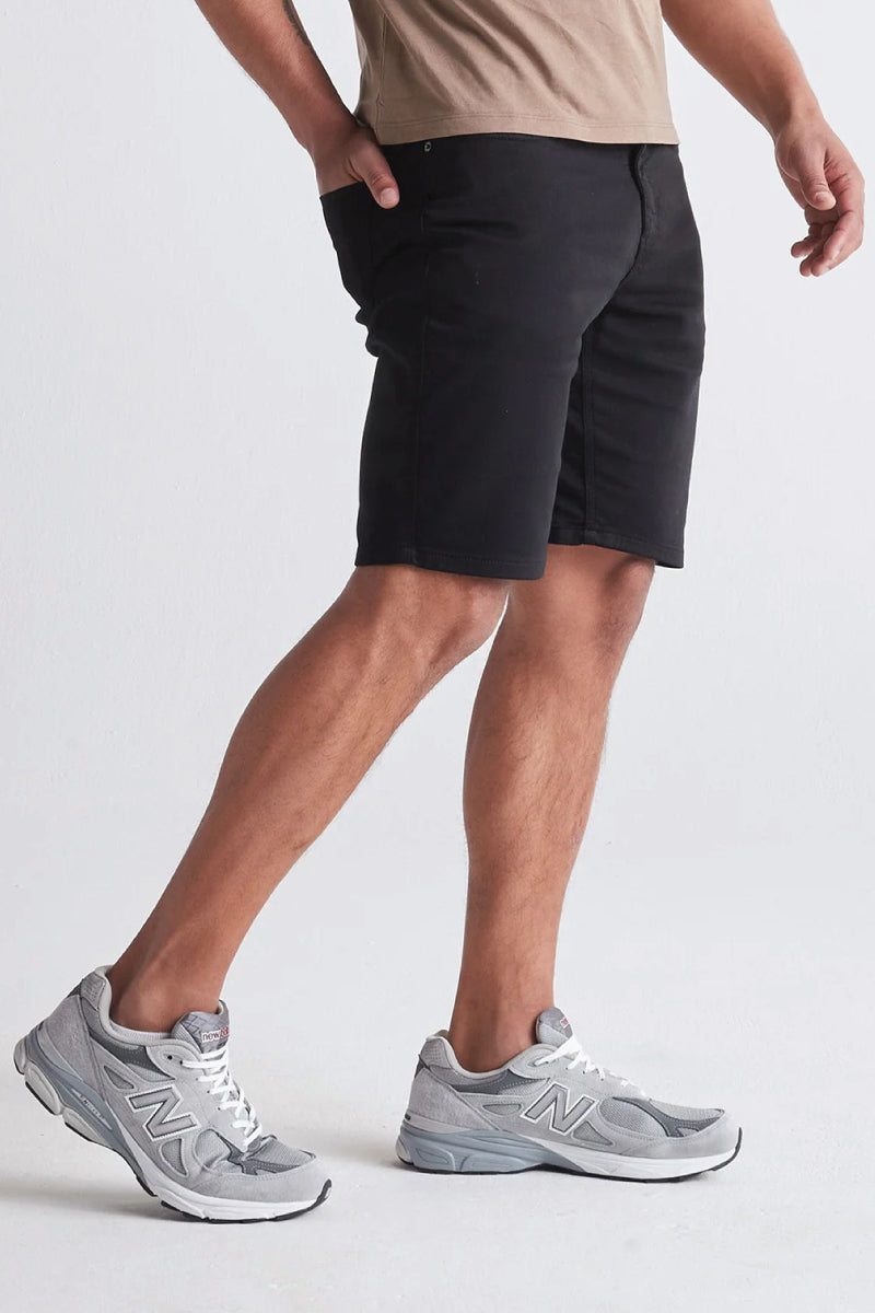 No Sweat Relaxed Denim Shorts - BLK