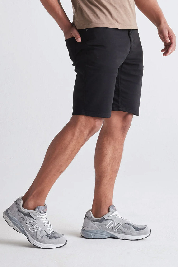 No Sweat Relaxed Denim Shorts - BLK