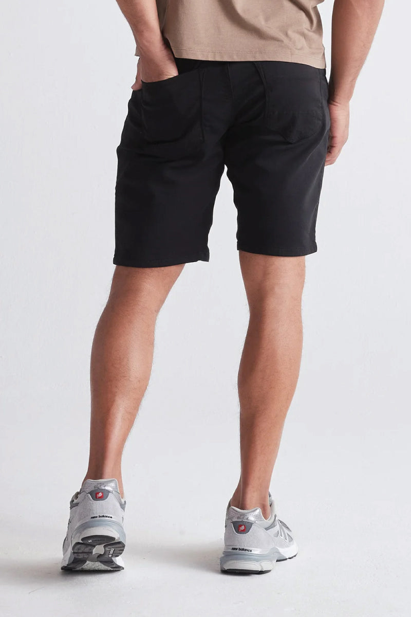 No Sweat Relaxed Denim Shorts - BLK