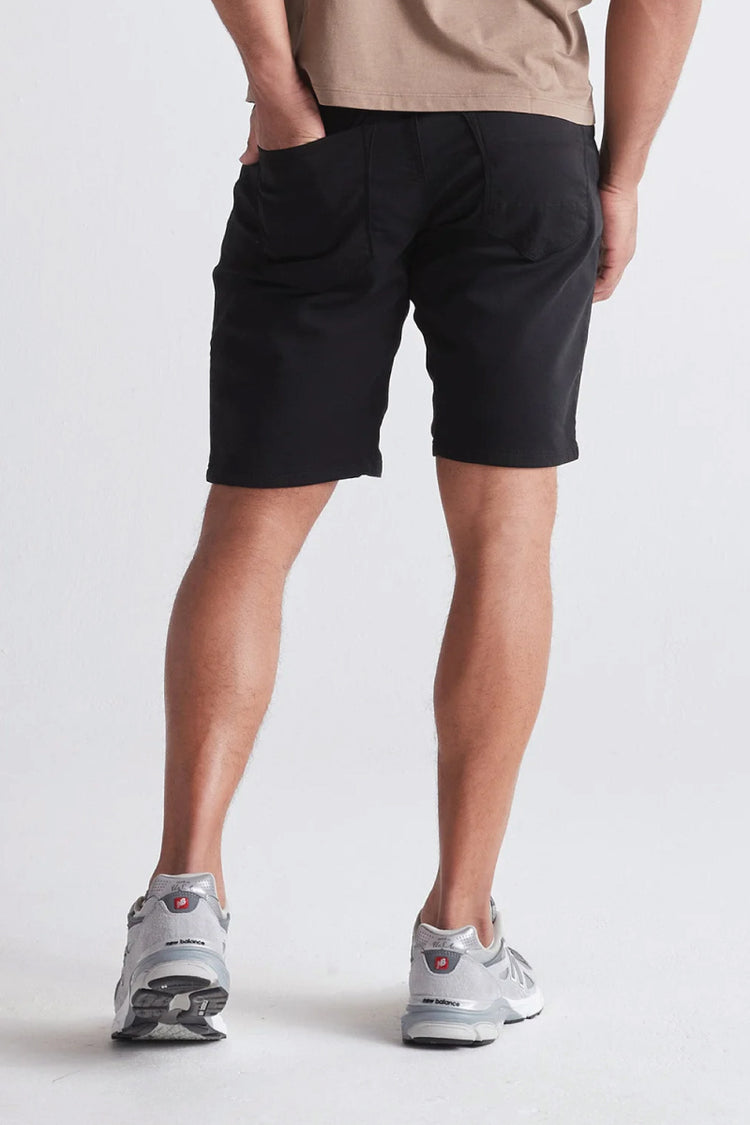 No Sweat Relaxed Denim Shorts - BLK