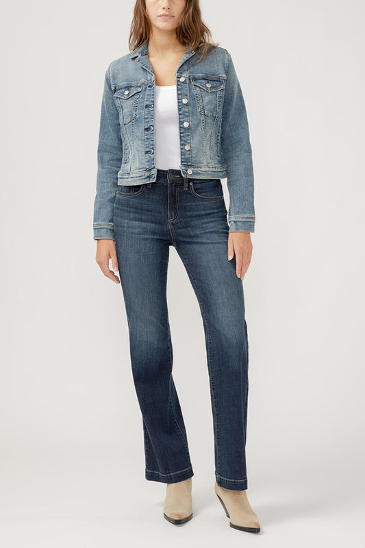 Notched Crop Jean Jacket - MDW