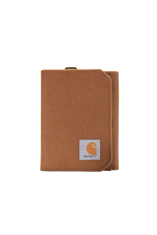 Nylon Duck Trifold Wallet - Brown