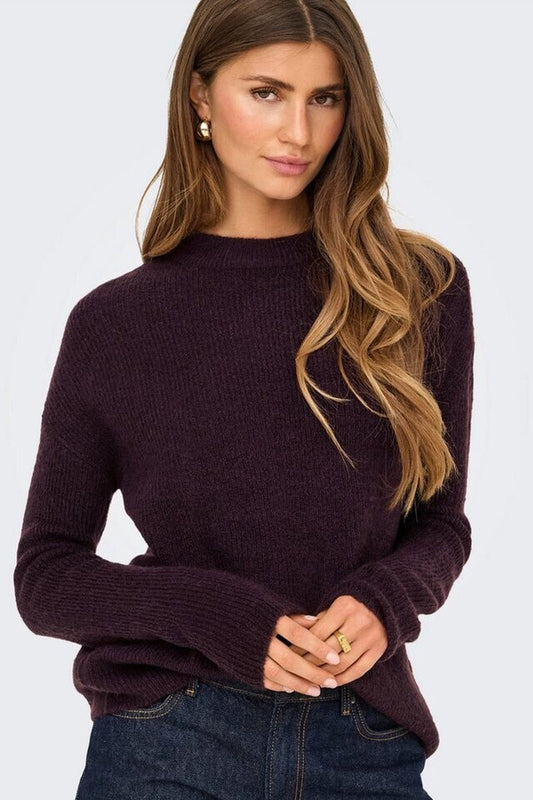 Only Camilla Knitted Pullover Winetasting Melange - WINM