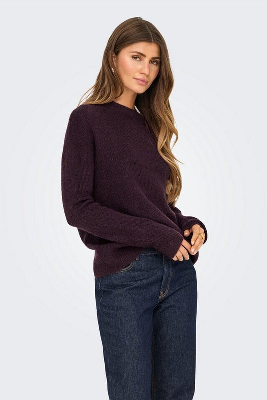 Only Camilla Knitted Pullover Winetasting Melange - WINM