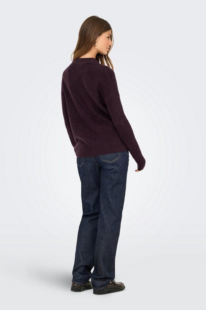 Only Camilla Knitted Pullover Winetasting Melange - WINM