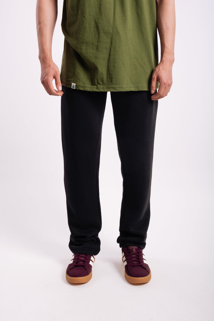 Open Bottom Fleece Pant - BLK