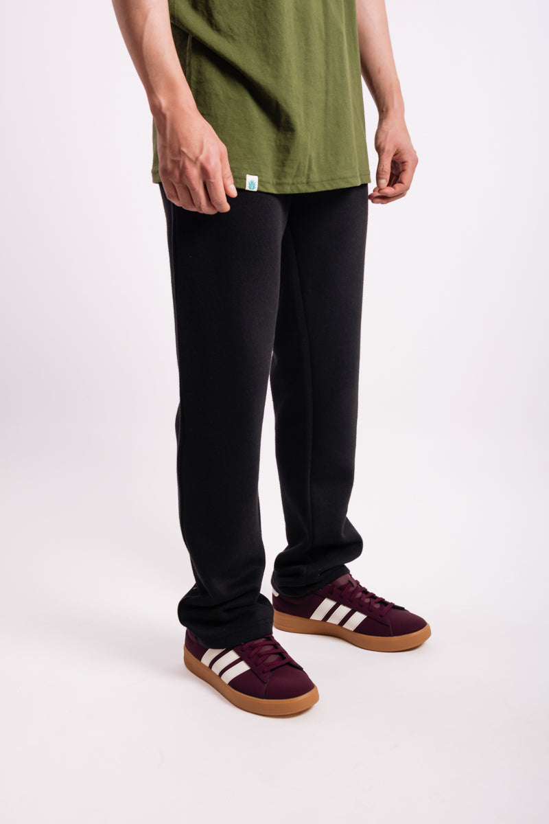 Open Bottom Fleece Pant - BLK