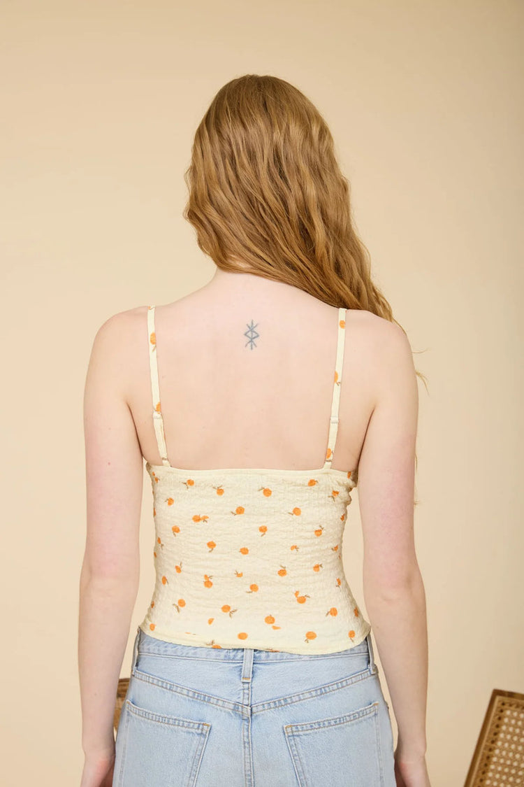 Orange Print Cami Tank - CRM