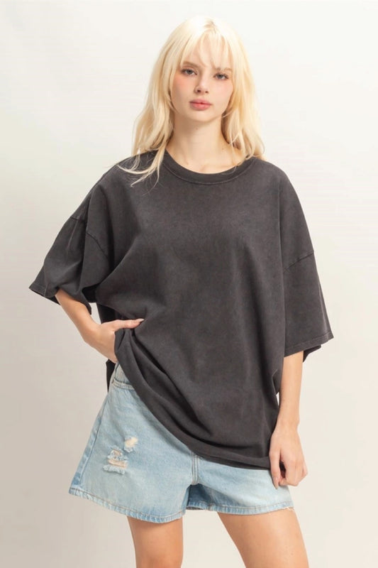 Mineral Wash Tee - BLK