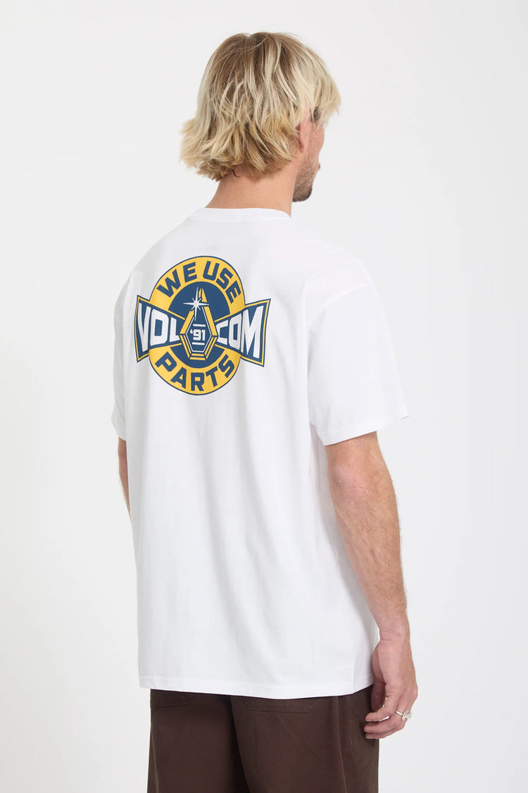 Parted Out Pocket Tee - White