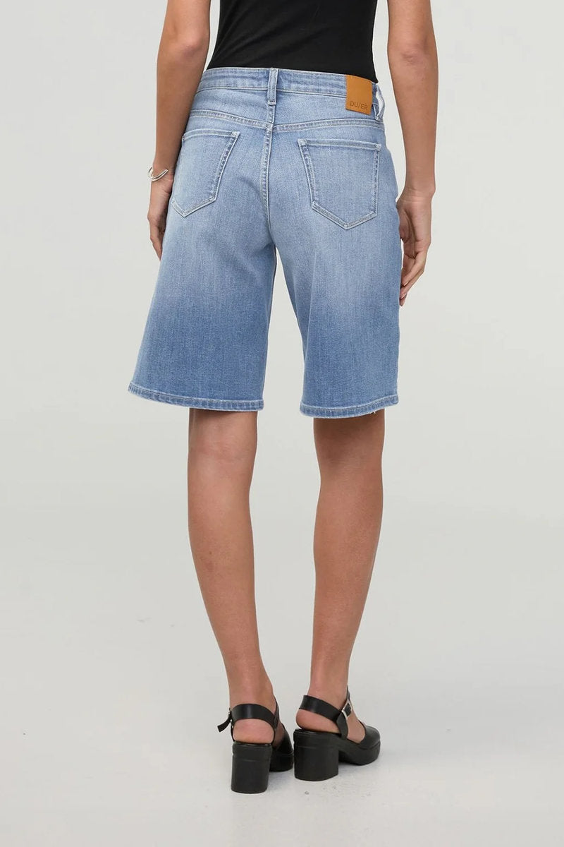 Performance Denim + Mid Rise Loose Shorts - 12
