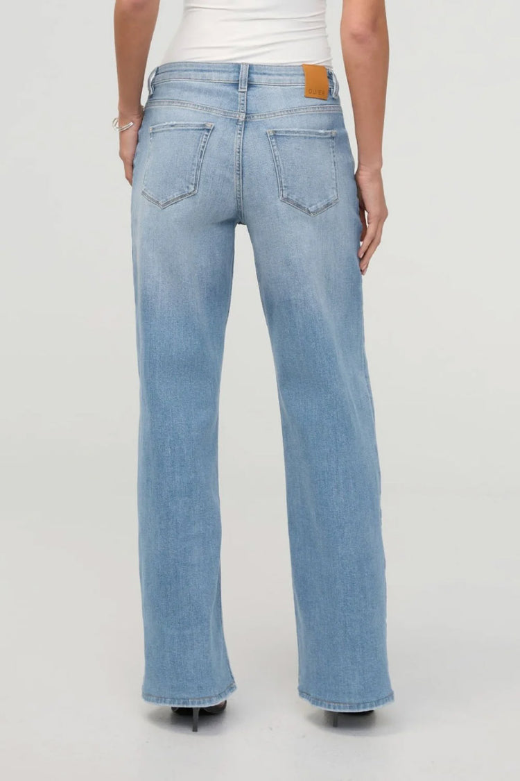 Performance Denim+Mid Rise Loose Straight Jeans - 32