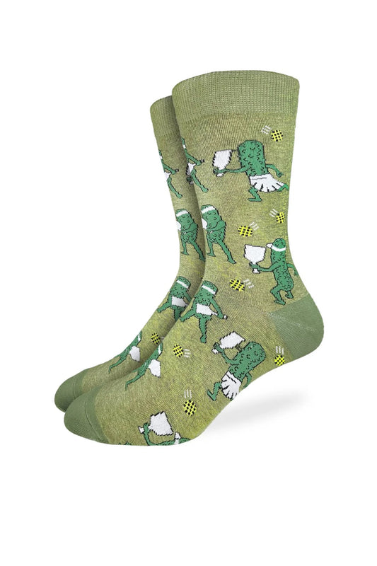 Pickles Playing Pickleball Sock - GRN