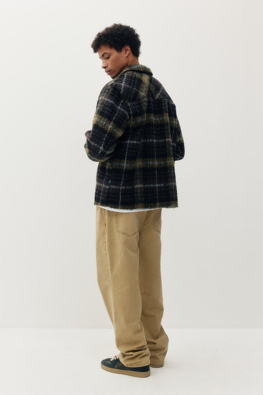 Pile Plaid Shacket - PUR
