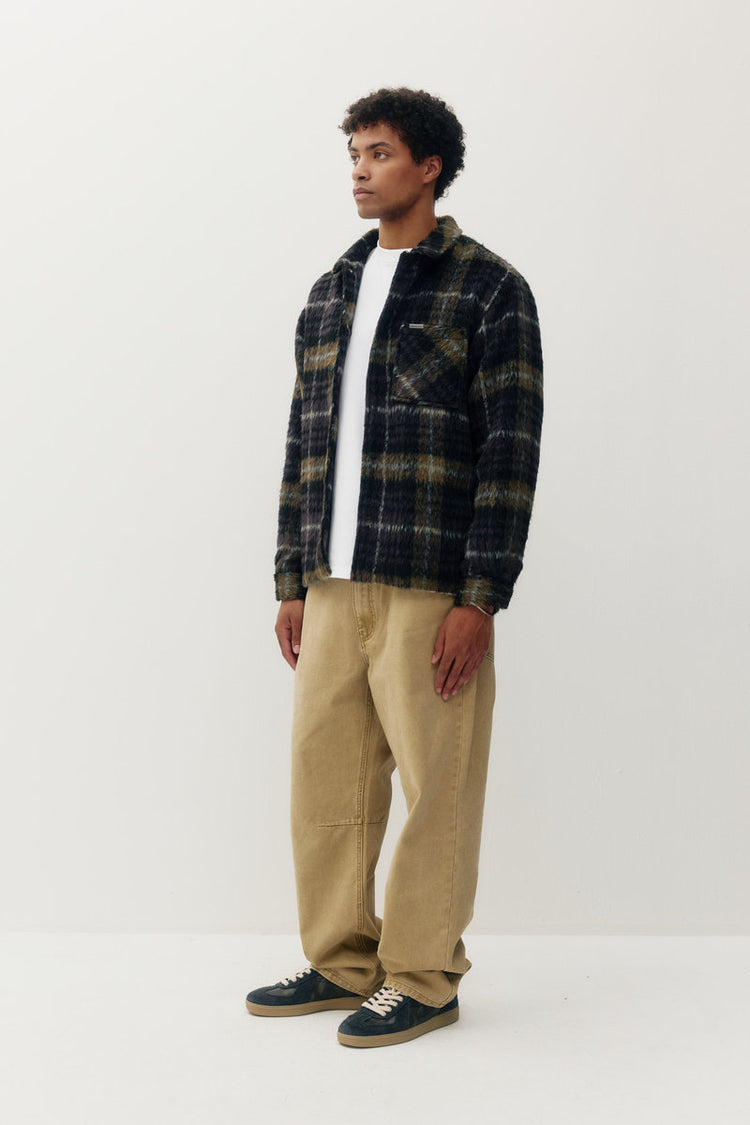 Pile Plaid Shacket - PUR