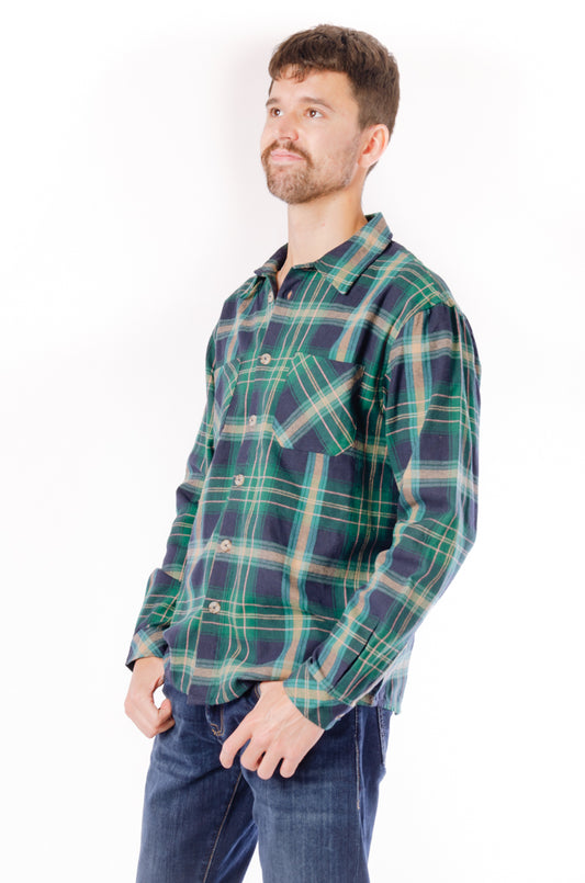 Plaid Flannel Shirt - GRN
