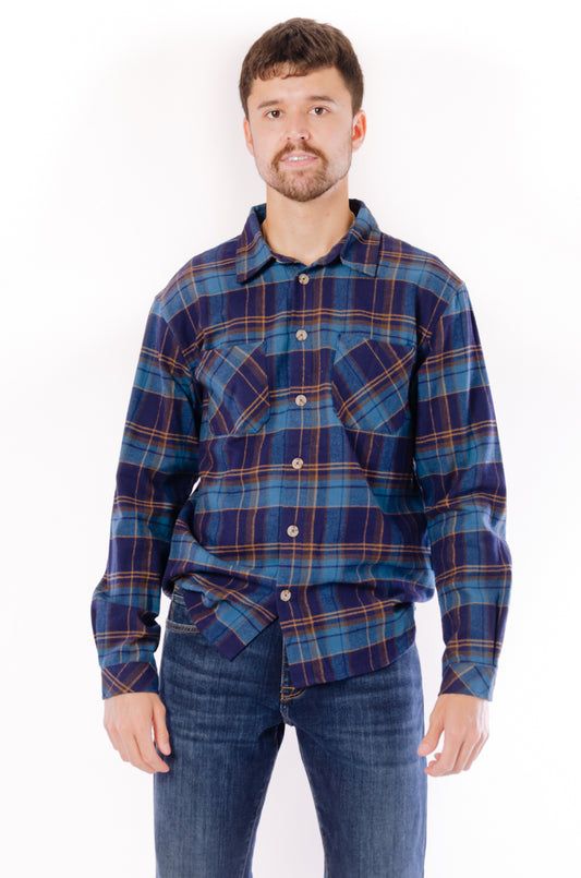 Plaid Flannel Shirt - NVY