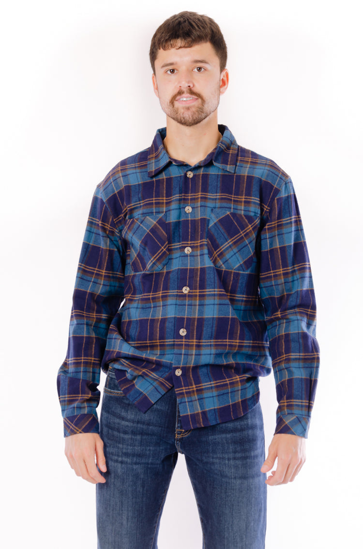 Plaid Flannel Shirt - NVY